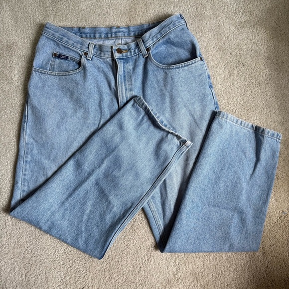 Vintage Lee Jean’s Men’s 34x30 light wash straight leg denim 70s - 90s - Picture 8 of 8